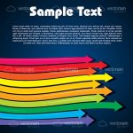 Colorful Arrows Background with Sample Text